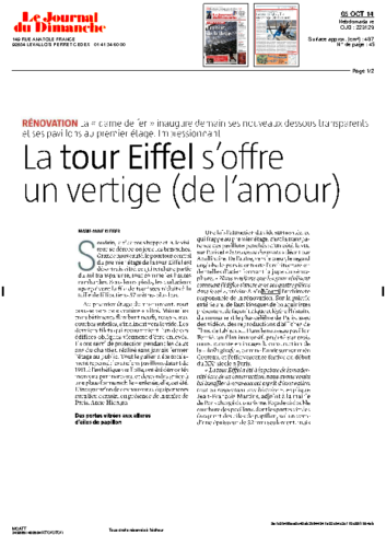 Tour Eiffel – JOURNAL DU DIMANCHE